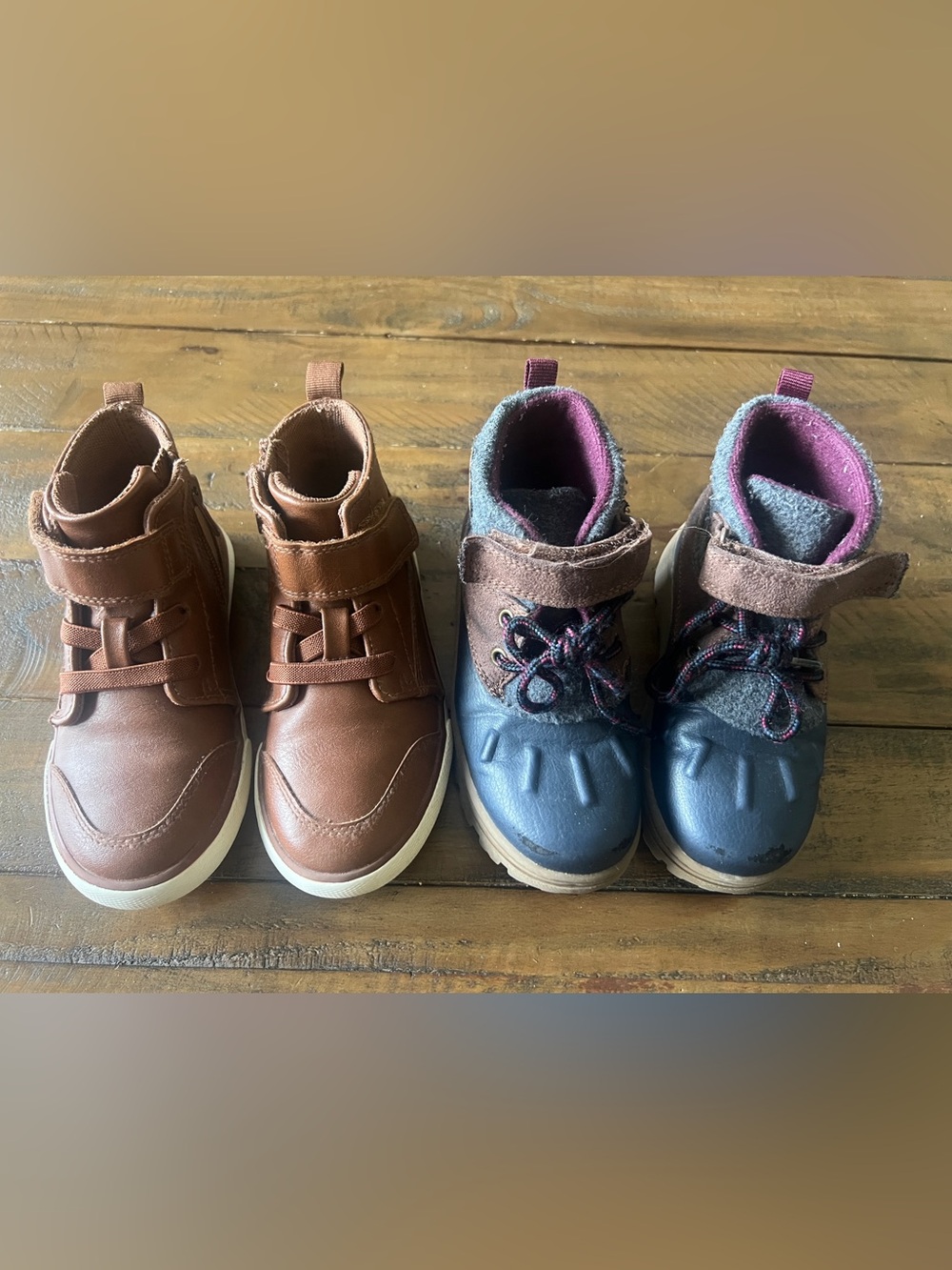 2 prs of Boys, casual bootie/shoes & winter boots, size 10, Carter’s